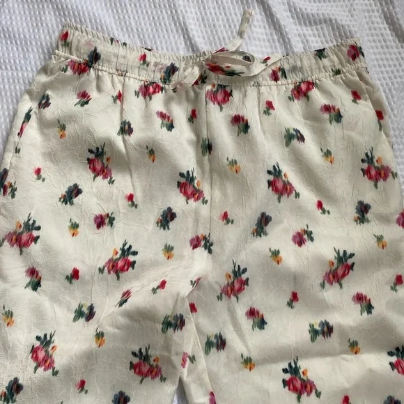 Hill House Home Pants Floral Size Medium White - Picture 5 of 10